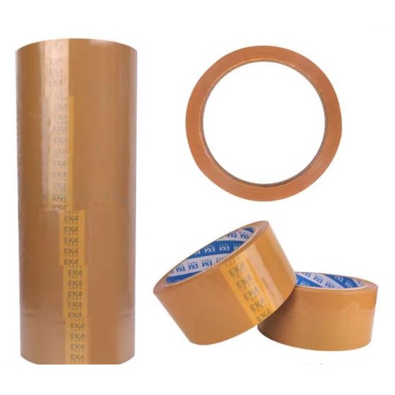 

Lakban Bening/Coklat Merk Eka Tape Per Roll isi 6 Gulung