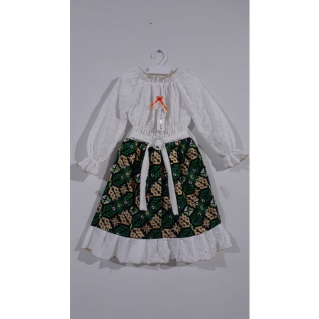 gamis batik anak perempuan baju muslim anak perempuan gamis anak kombinasi gamis anak perempuan 2 ta