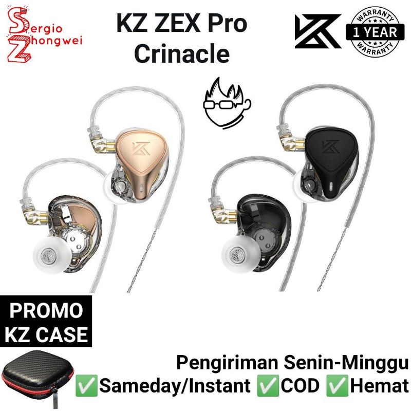 KZ ZEX Pro Electrostatic +Dynamic+Balanced Detachable Cable Earphone