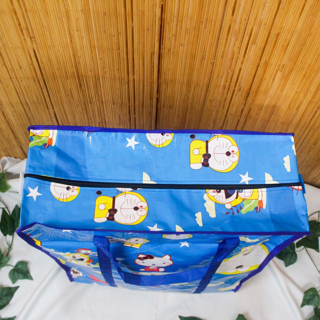 Travelbag Besar Tas Baju Besar Travel Bag Lipat Jumbo Bahan Plastik Tas Pakaian Besar Doraemon Serbaguna Murah