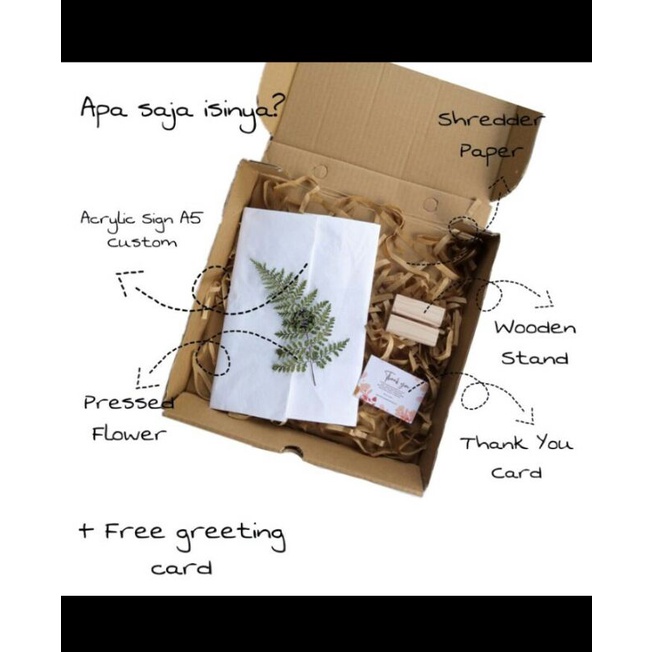 

Hampers Acrylic lettering custom / ukuran A5 + foto