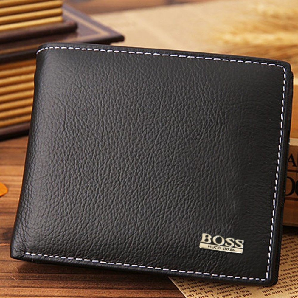 11.11 Shopee Super BIG SALE!! Gratis Ongkir - Dompet Pria BSS200 Bahan kulit sintetik Dompet Model Lipat Dua Fashion Wallet