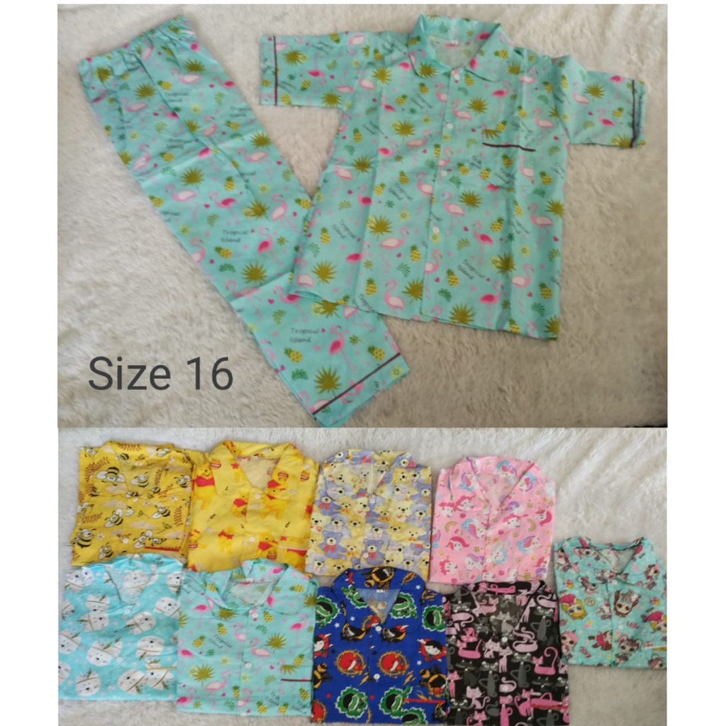 PIYAMA BAJU TIDUR REMAJA MURAH ESTIMASI 12-13 TAHUN SIZE 16