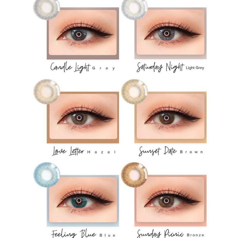 SOFTLENS X2 LOVE AFFAIR NORMAL DIA 14.5MM FREE LENSCASE BY EXOTICON / Softlen Soflen Soflens