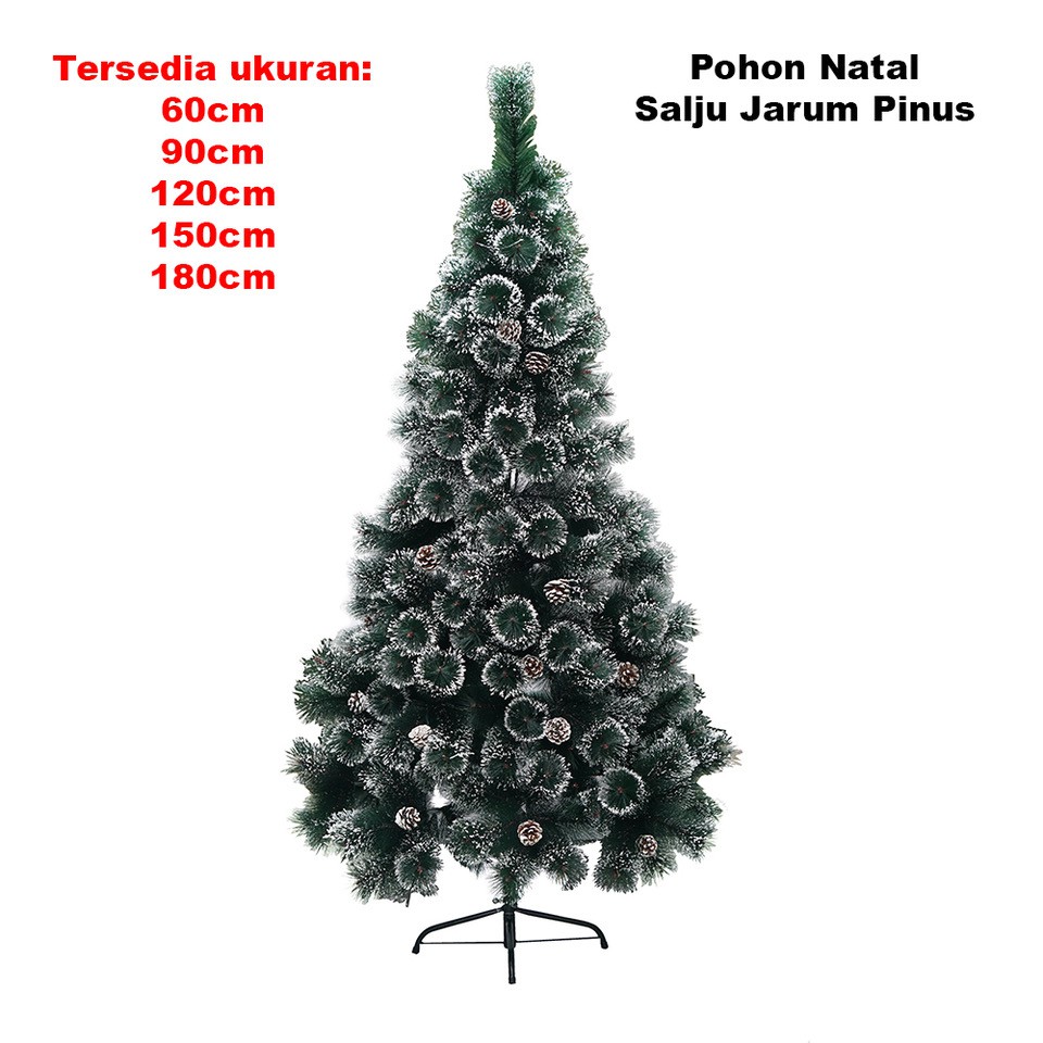 Pohon Natal Salju Jarum Pinus 180cm-Pajangan Natal-Pohon Natal Pinus Salju-Dekorasi Natal