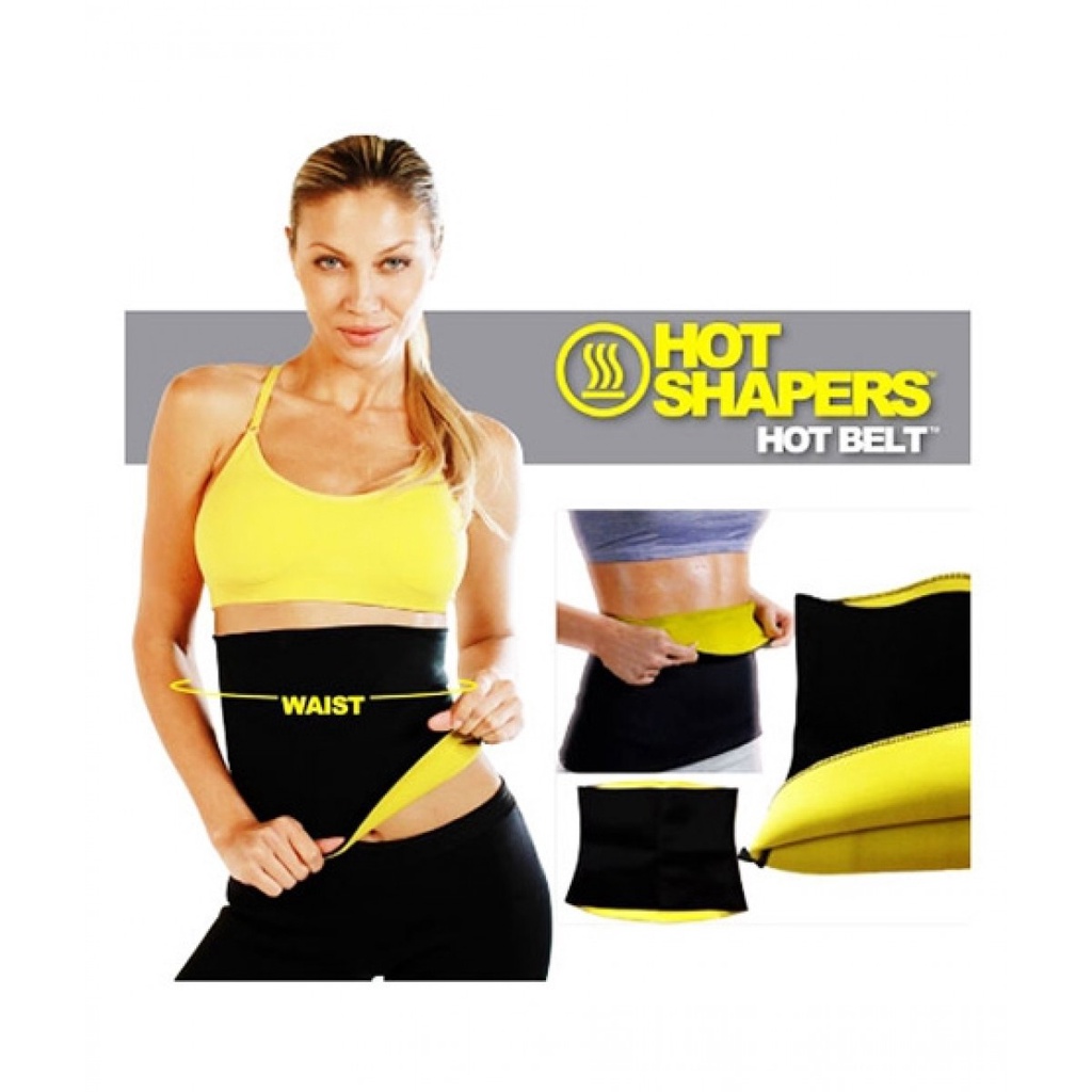 HOT SHAPERS Belt Power Korset Pembakar Lemak Pria dan Wanita Korset Pria Wanita Hot Shapers Pelangsing Pengecil Perut Pembakar Lemak Neotex Korset Badan Sport