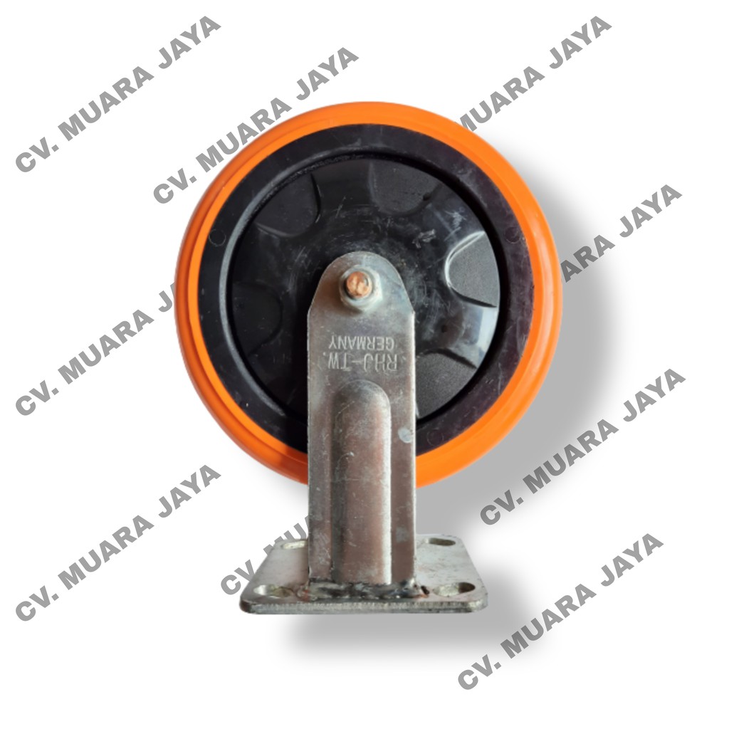 Roda Trolley mati 8" inch RHJ-TW PU Orange