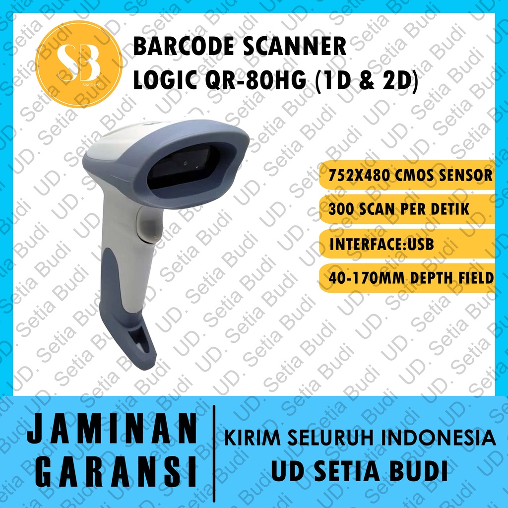 Barcode Scanner Logic QR-80HG (1D dan 2D ) 80 HG