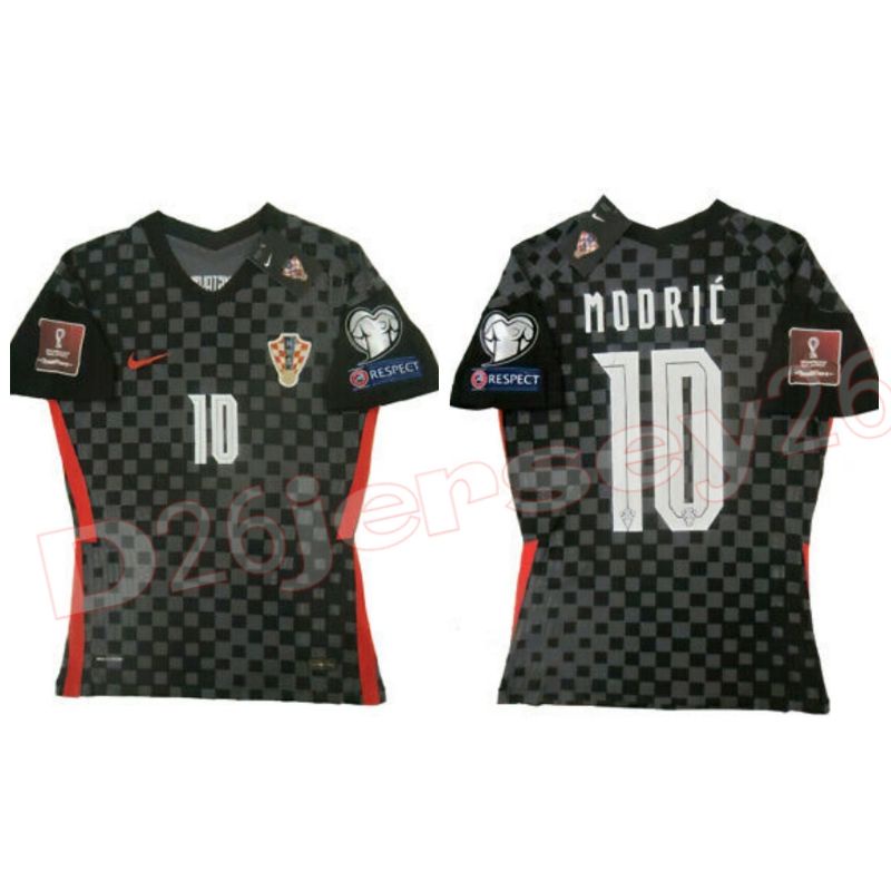 Jersey Kroasia Away Player Issue 2021 / 2022 + Cetak nama nameset MODRIC 10 / Custom suka suka Font 