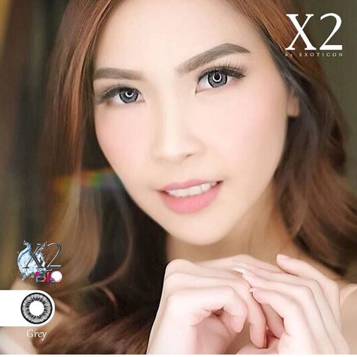 Softlens X2 BIO COLOR DIA 14.50mm MINUS GREY HAZEL BLUE (-3.25 S/D -6.00) GRAY/Lensa  Kontak/BS