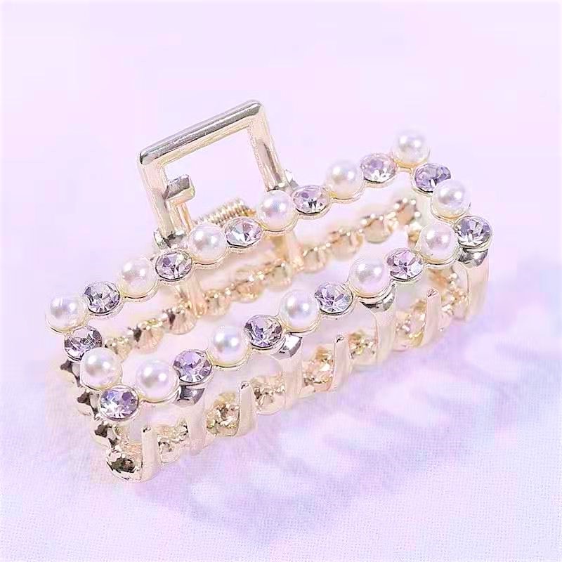 Jepit Jepitan Jedai Japit Rambut Korea Salon JUMBO Mutiara Permata Elegan Bahan Logam Alloy Hair Claw Clips