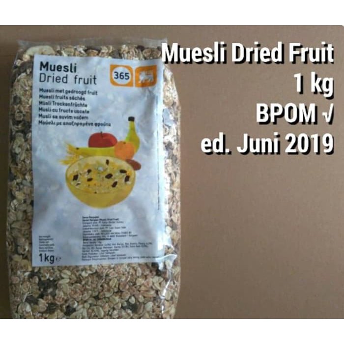 

Muesli Dried Fruit Oat (gandum-oat dng buah kering)
