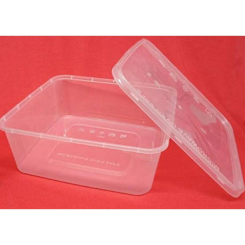 Thinwall kotak 15x15cm / thinwall Square 1000 ml / kotak mkanan persegi 1000ml / microwave oven safe