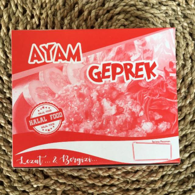 Jual Kardus Nasi Ayam Geprek Kotak Ayam Box Nasi Ayam Geprek Dus Geprek