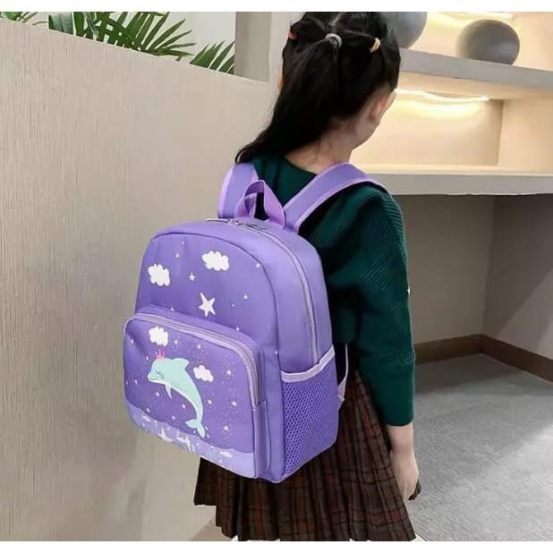 dzakybag - Tas Ransel Sekolah Anak SD Perempuan karakter unicorn Lumbah - lumbah trendy kekinian