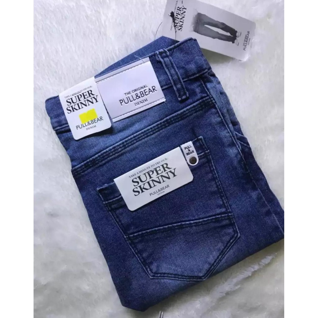  CELANA  PANJANG JEANS PRIA  COWOK JEANS BIRU JEANS HITAM 