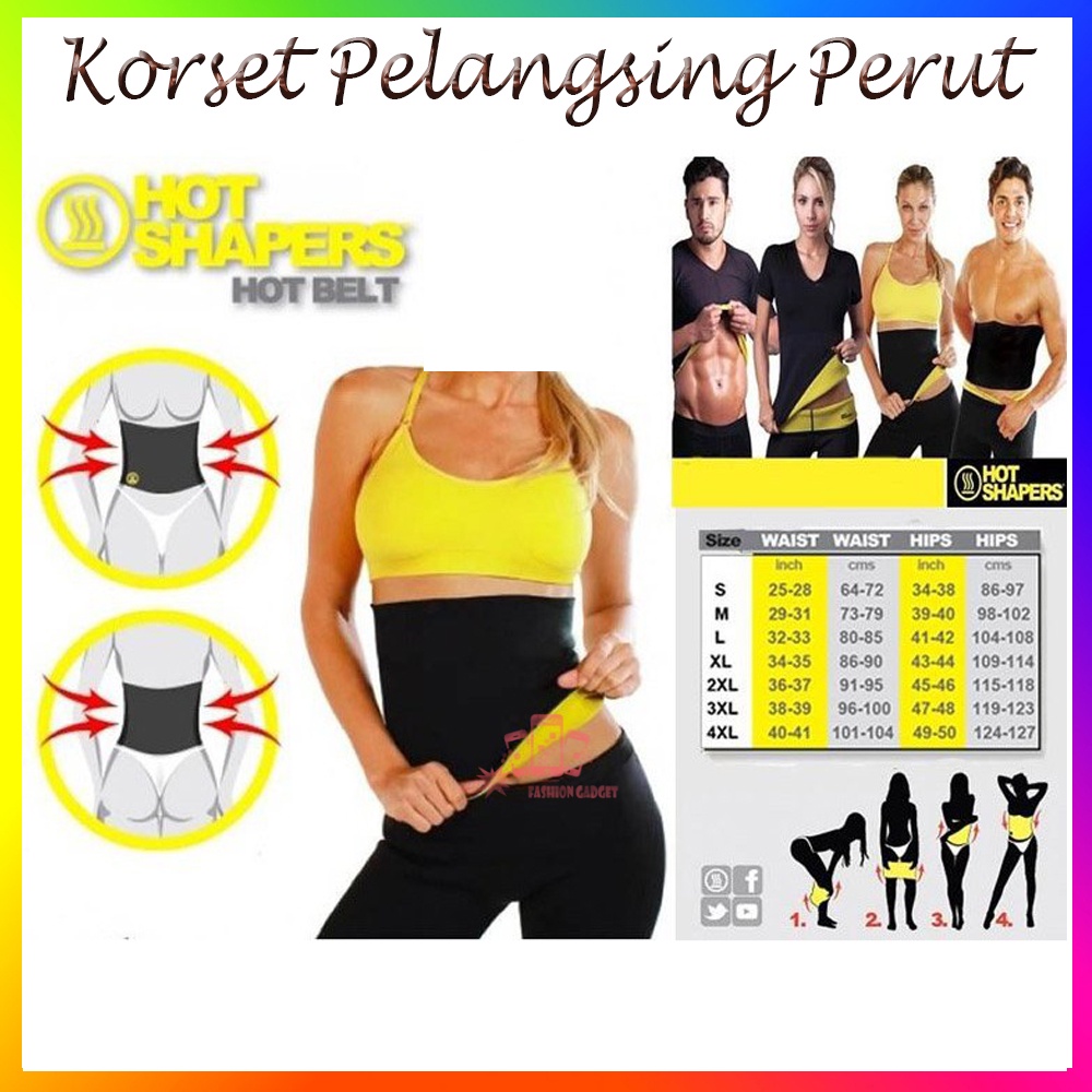 Korset Pelangsing Perut Korset Belt Hot Shaper Alat Pengecil Pinggang Alat Pelangsing Perut Sports