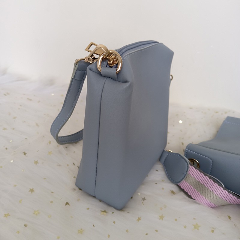 tas selempang wanita kulit sintetis 2 in 1 impor murah