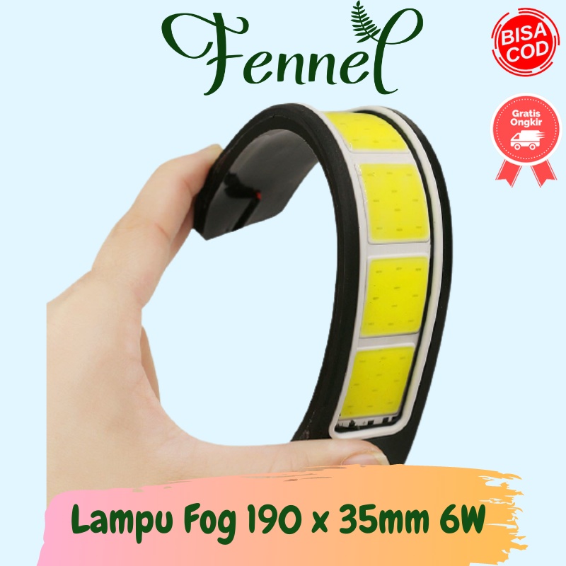 Lampu Kabut Fog Light DRL Mobil LED COB 190 x 35mm 6W MA357