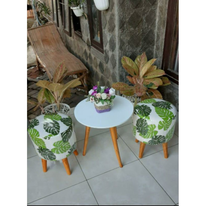 KURSI SOFA BULAT STOOL KURSI STOOL RAINBOw Kursi Sofa Bundar Beragam Motif/ Procella/ Mushroom Stool