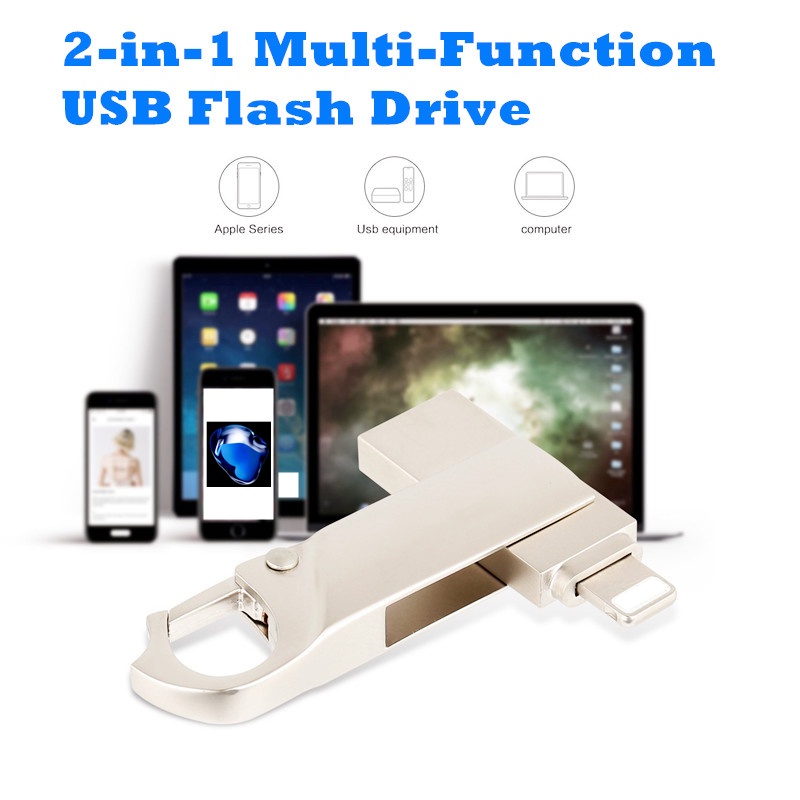 Flash Disk USB 3.0 OTG 512GB Bahan Metal Anti Air Untuk Handphone / PC