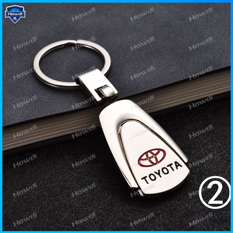 Set Gantungan Kunci Kreatif Bahan Alloy Dengan Logo Toyota