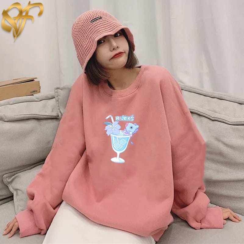 Sweater Mang Rilexs Aesthetic  BT5 BT21 Pria &amp; Wanita | Sweater Korea Style Fleece Cotton | Dhea Fashion