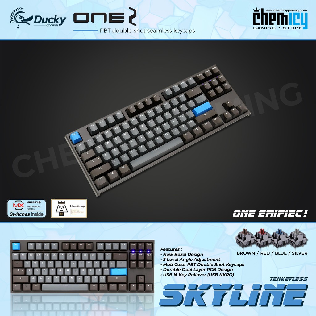 Ducky One 2 Skyline Tkl Mechanical Keyboard Shopee Indonesia