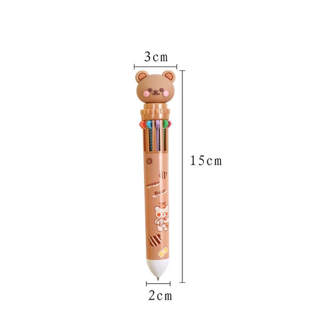 Lanfy Kartun Beruang Bolpoin Lucu Kawaii Perlengkapan Menulis Handwriting Perlengkapan Kantor Kartun Siswa Menulis Bolpen