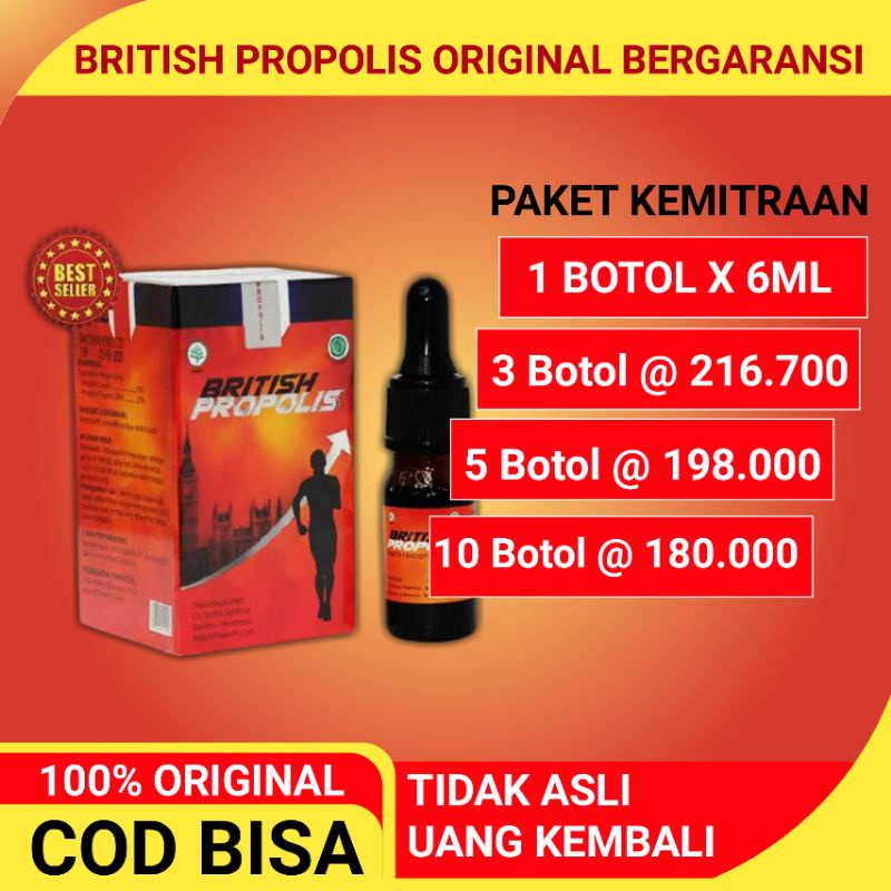 BRITISH PROPOLIS HERBAL ALAMI UNTUK KOLESTEROL DIABETES ASAM URAT ORIGINAL COD