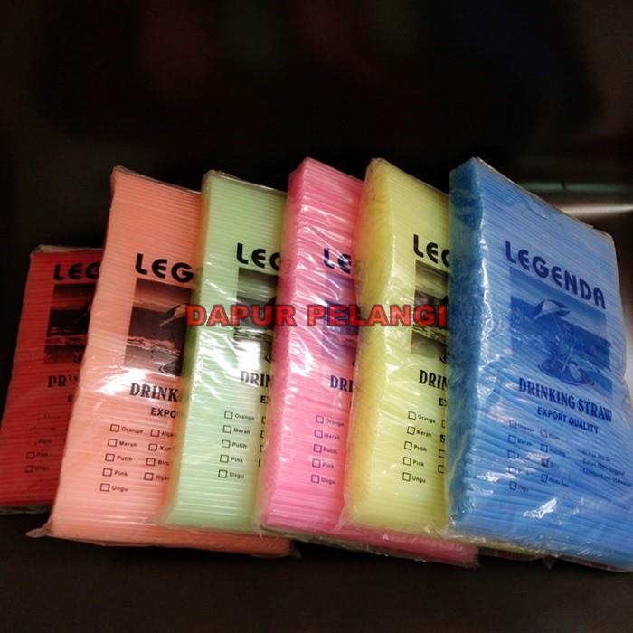 Sedotan Plastik Kiloan Legenda / Sedotan es