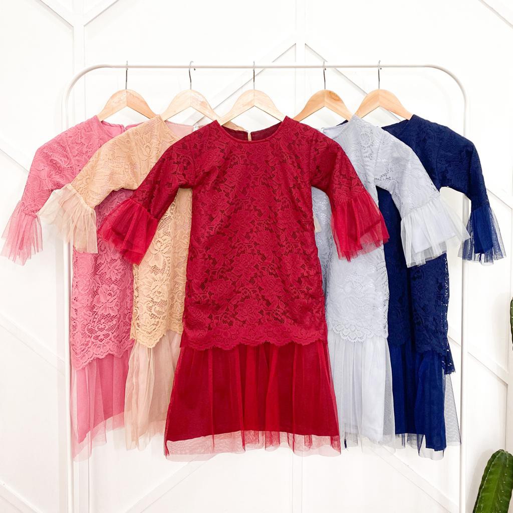 Humaira Kids - gamis pesta / dress anak/ brukat anak / dres kondangan anak / gamis anak / baju pesta