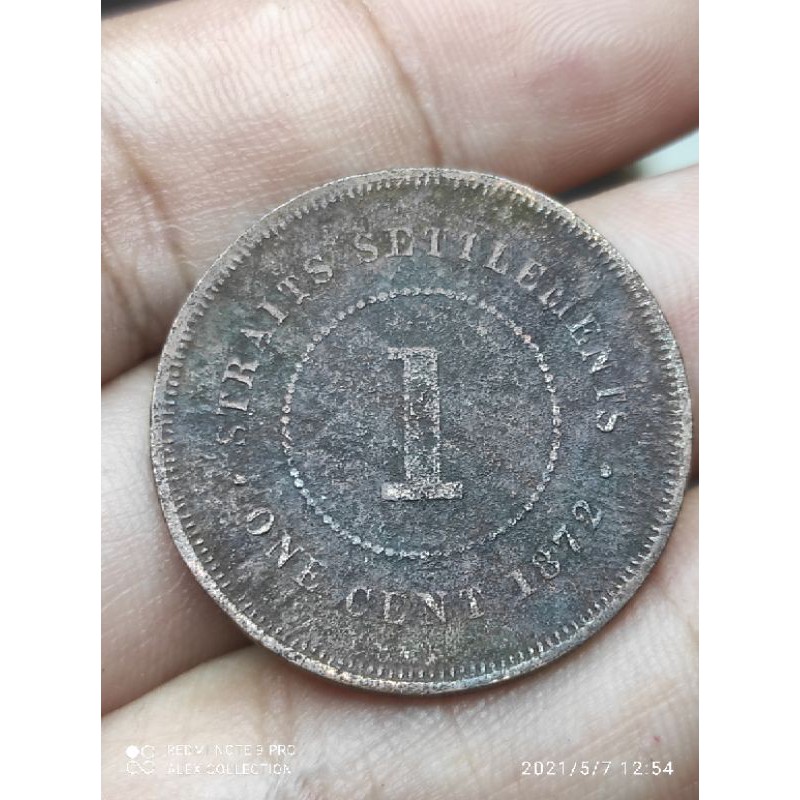 koin victoria queen 1 cent 1972 straits settlements