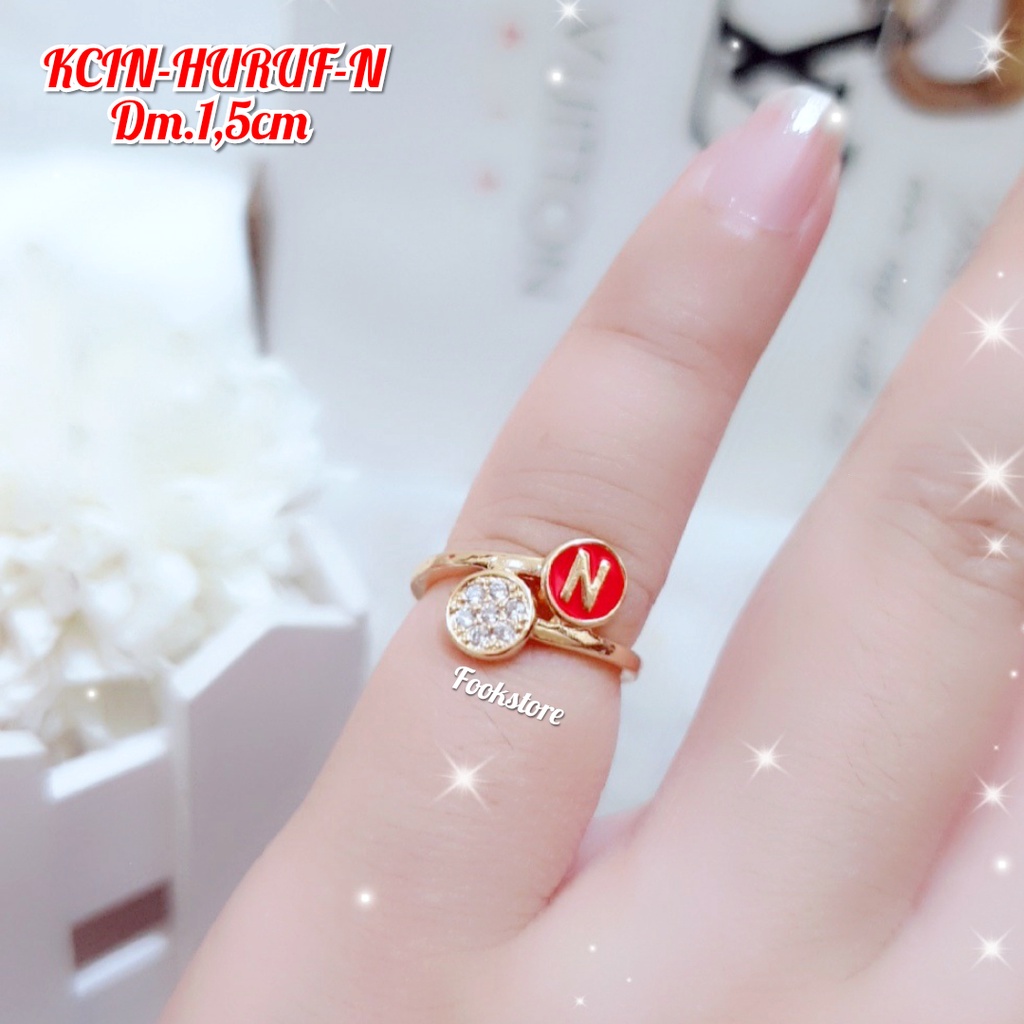 CINCIN PERHIASAN ANAK INITIAL HURUF UTK USIA 4-7TH