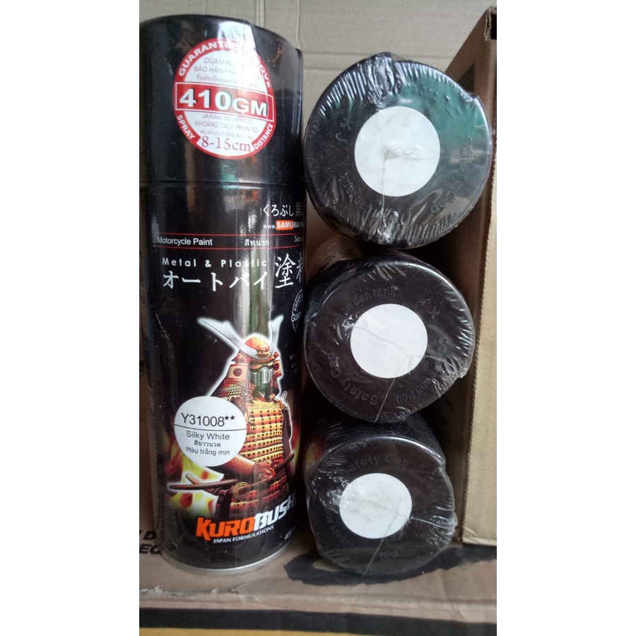 cat semprot samurai pilok pilox samurai silky white y31008 400ml putih mutiara putih metalik