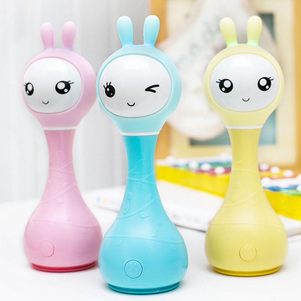 Alilo Smarty Rattle Bunny / Rattle Bayi / Lagu Anak / Lullaby / Teether / Mainan Edukasi /  BPA Free