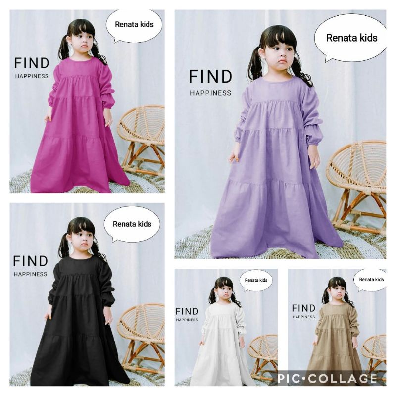 Dress Renata KISD,Matt Catton Premium Bahan SHAKIRA Lembut