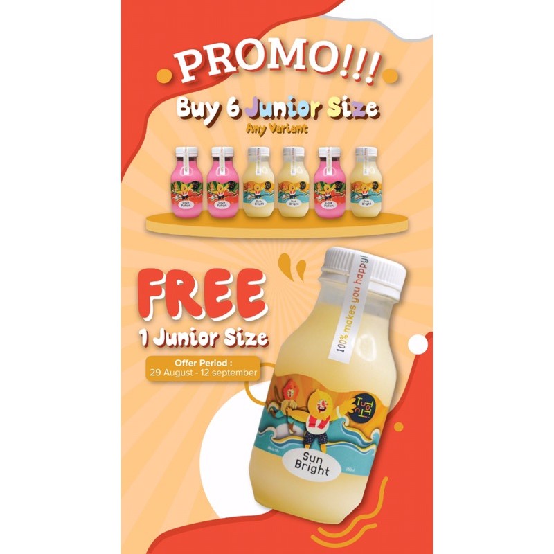 

6 Junior Size Free 1 Junior Size