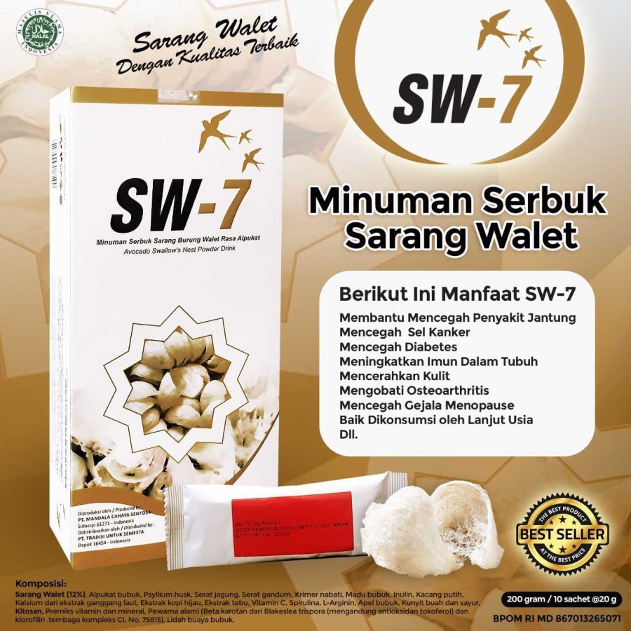SW-7 Minuman Serbuk Sarang Walet SW 7 atau SW7 - Dijamin Original