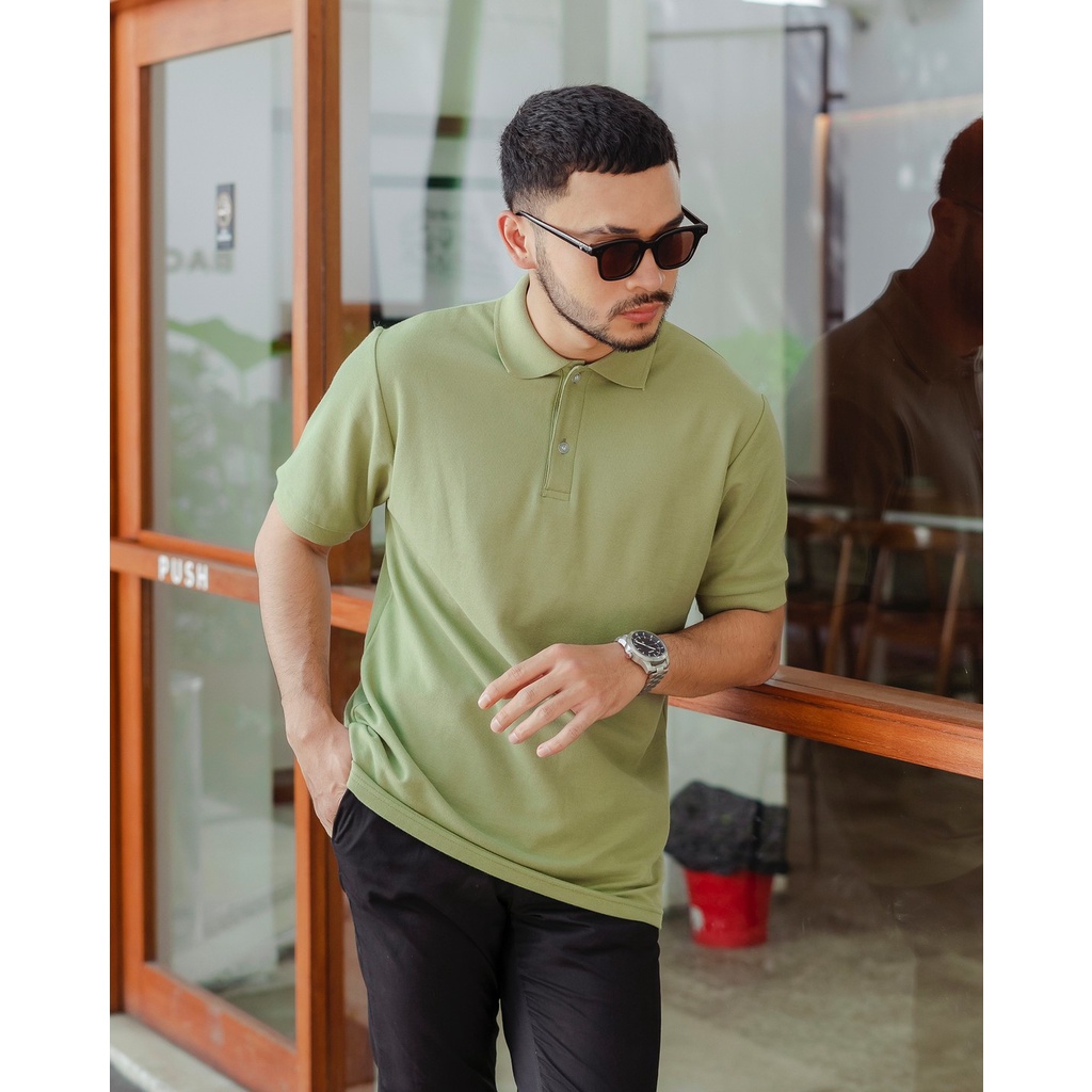 AKITA POLO SHIRT - Kaos Polo Pria in Sage Green