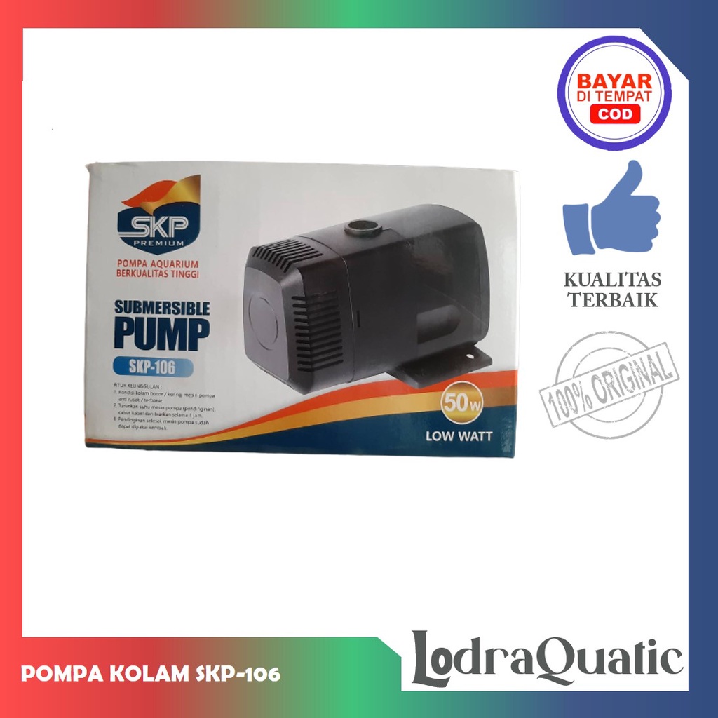 PROMO MURAH POMPA KOLAM BODY KECIL SKP 106 POMPA KOLAM IKAN HIKARI SKP 106 NAIK 3,5 METER POMPA 3500 LITER PER JAM POMPA AIR HIDROPONIK POMPA KOLAM BESAR POMPA AQUARIUM BESAR FILTER AQUARIUM FILTER KOLAM IKAN KOI FILTER POMPA AIR LAUT MARINE