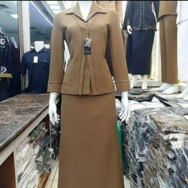 BAJU PEMDA / PRINCESSFA BLAZER SERAGAM  PEMDA GURU/ PEMDA ACEH coklat tua BEST SELLER