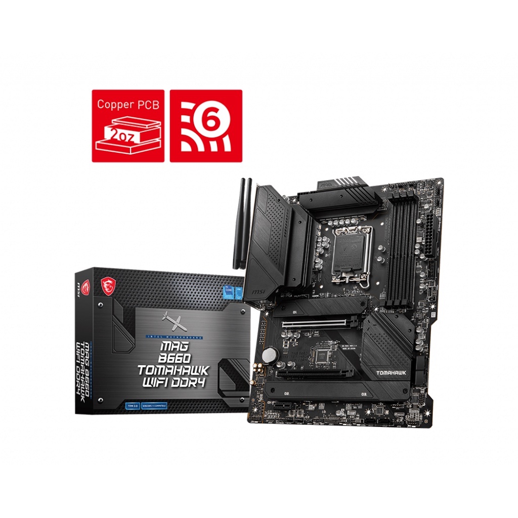 MSI MOTHERBOARD MAG B660 TOMAHAWK WIFI DDR4 Intel B660 LGA 1700 ATX