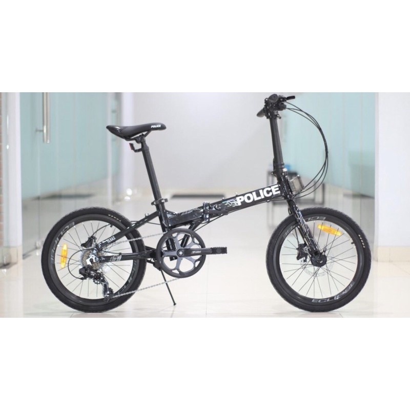 Khusus Gojek/Grab Instan Sepeda Lipat Element Police Texas Bike To Work 20 inch folding bike bonus tas B2W 8S NEW kredit COD-5