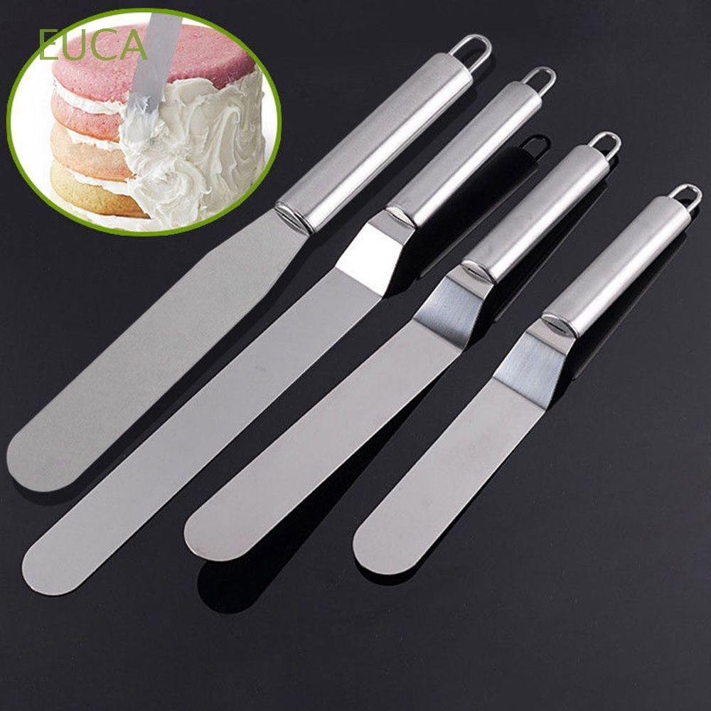 Spatula Bahan Stainless Steel Ukuran 6/8/10 Inci Untuk Pengoles Cream/butter/fondant Cake