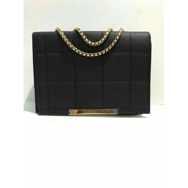 Tas wanita warna hitam Lucira Barel tas selempang