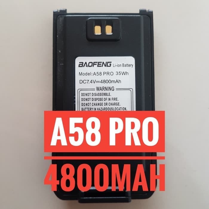 Battery Radio HT A58 Pro 4800mAh Aoratech Handy Talky handy talkie