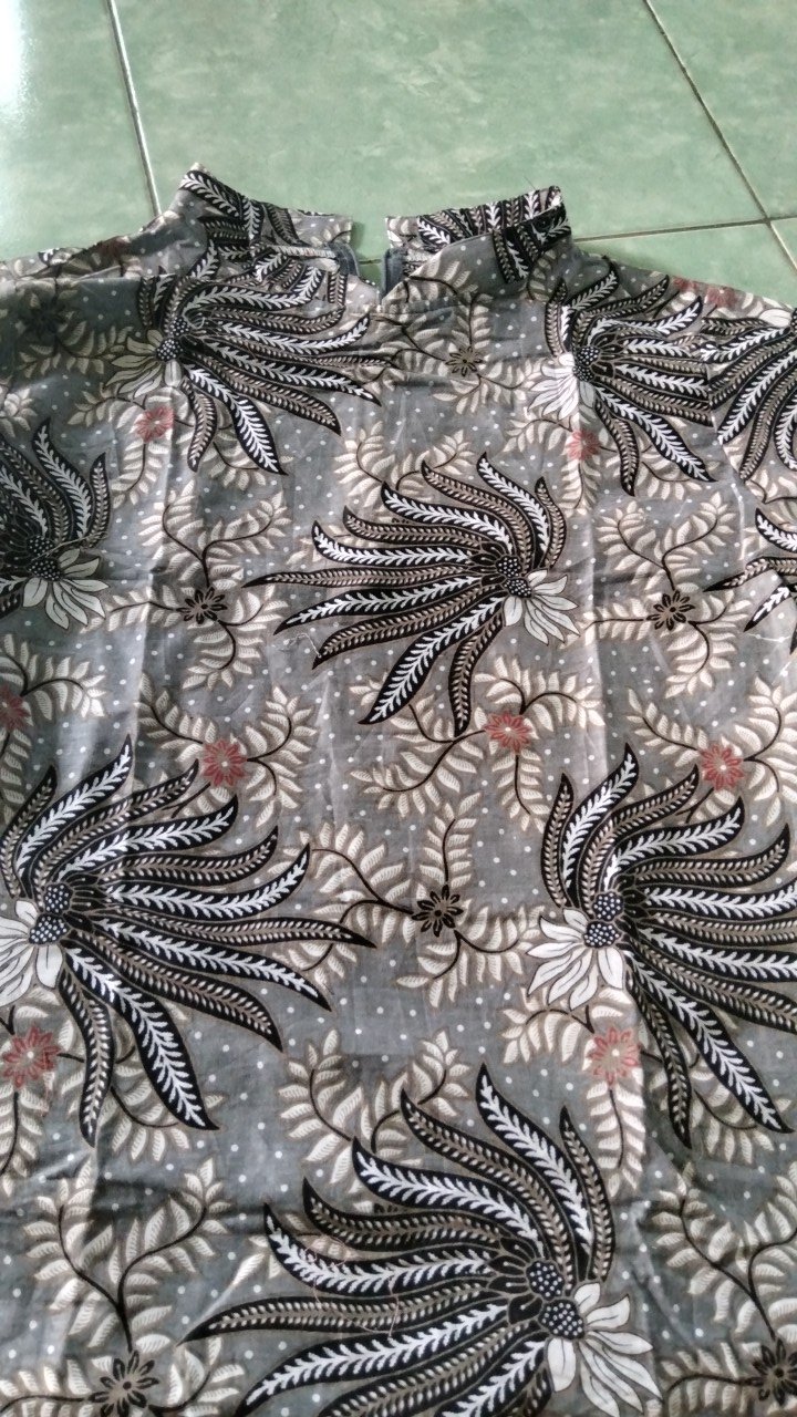 Tey-17 Batik Wanita Asj Sa Hrb026 Kenongo Kemeja Tosca Pendek