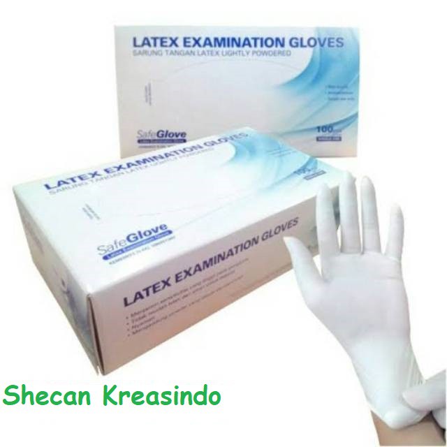 Sarung Tangan onemed Latex Safeglove Handscoon gloves original/sarung tangan karet