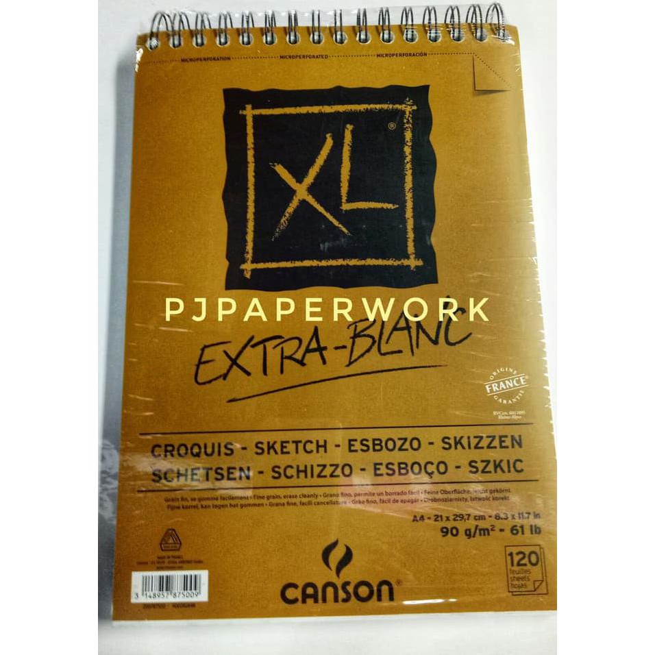 

CANSON XL EXTRA WHITE A4 120S 90G TERLARIS